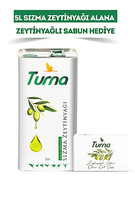 TURNA SIZMA ZEYTİNYAĞI 5 LT TENEKE ALANA TURNA ZEYTİNYAĞLI SABUN HEDİYE!